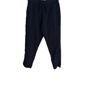 Pact Sweat Pants Womens Black Organic Cotton Pockets Slit Hem Loungewear